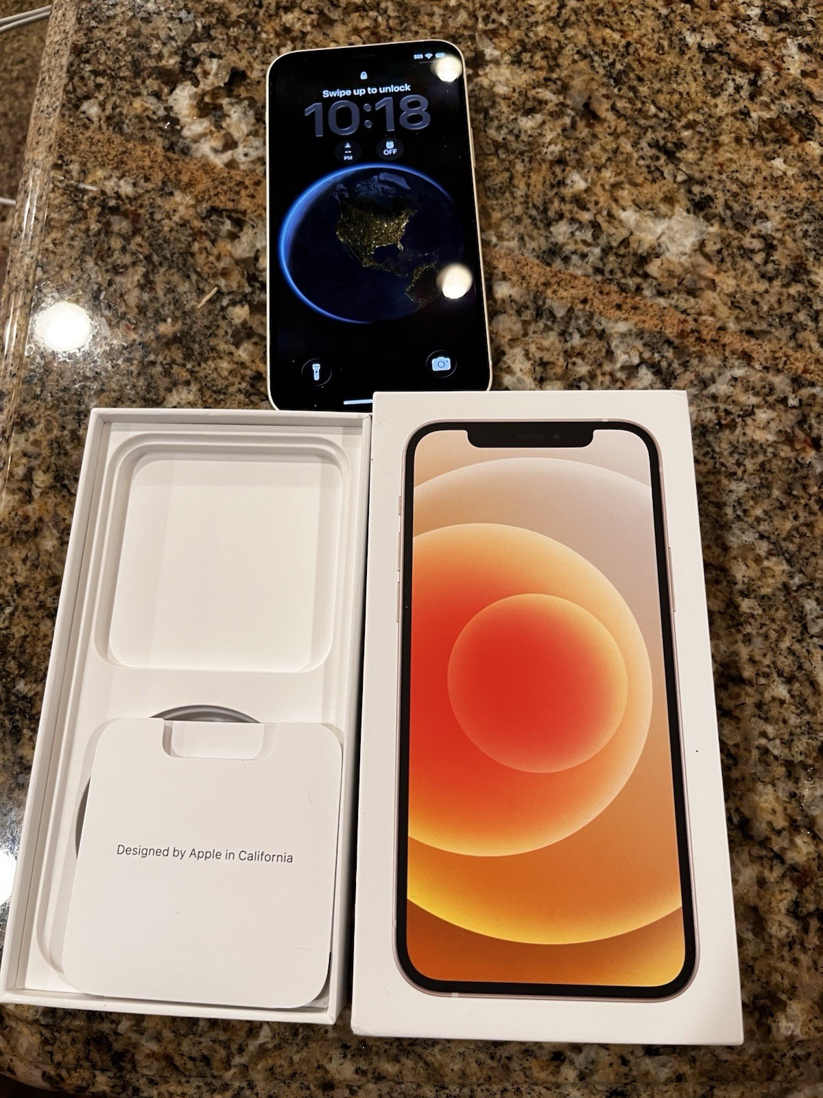 Apple iPhone 12 White AT&T Wi-Fi iOS Front Camera Bar Smartphone with Box