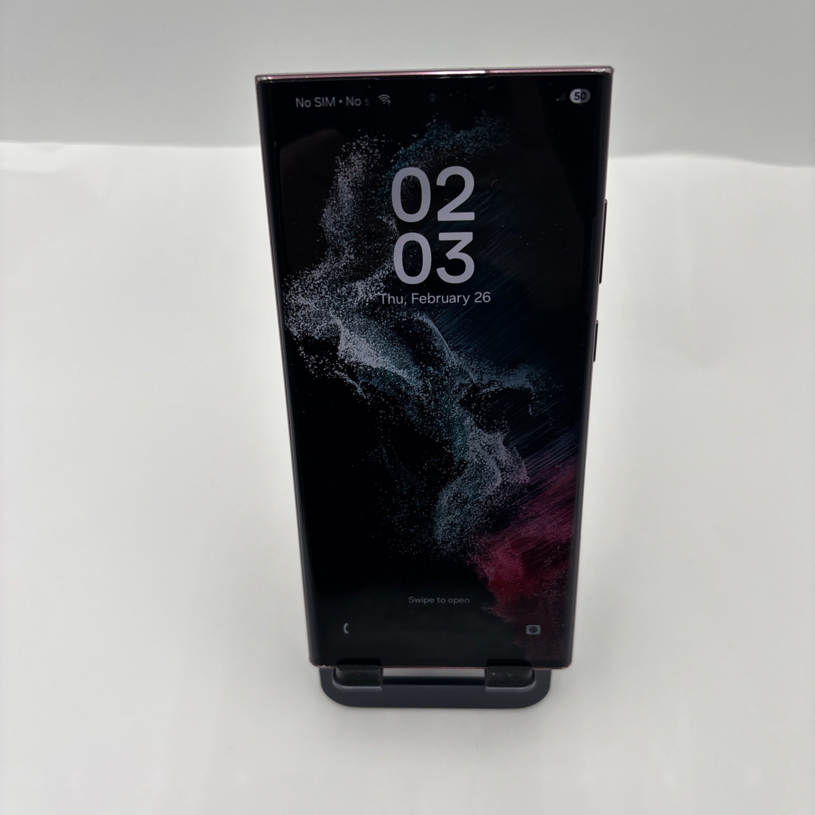 Samsung Galaxy S22 Ultra 128GB Burgundy Unlocked LCD Screen Burn Works Well READ