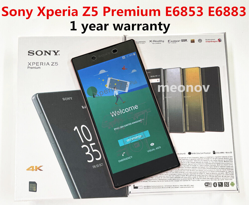 Sony Xperia Z5 Premium E6853 E6883 32GB+3GB LTE Unlocked Smartphone New Sealed