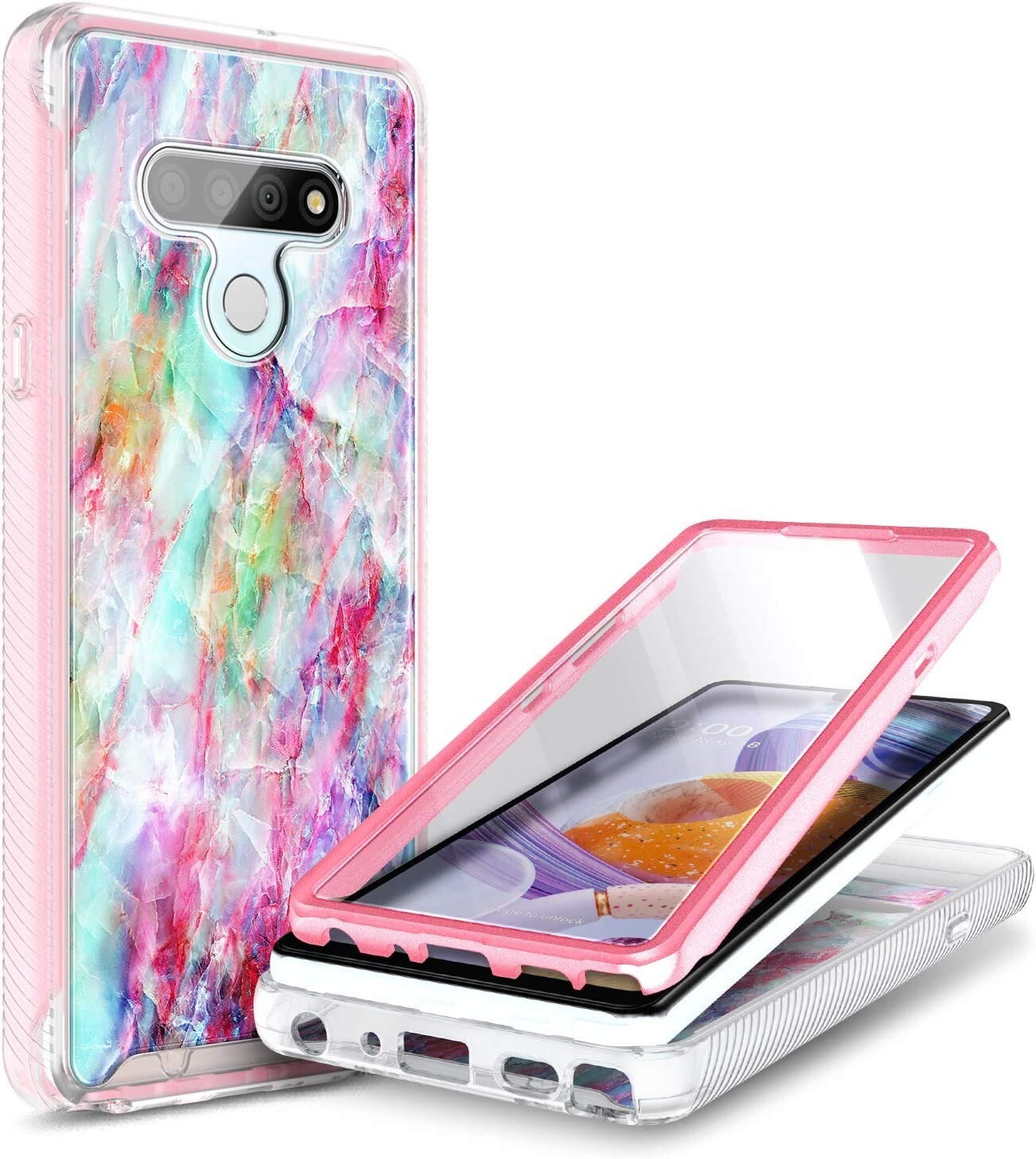 for LG Stylo 6 Phone Case,LG Stylo 6 Case,Built-in Screen Protector Lustre