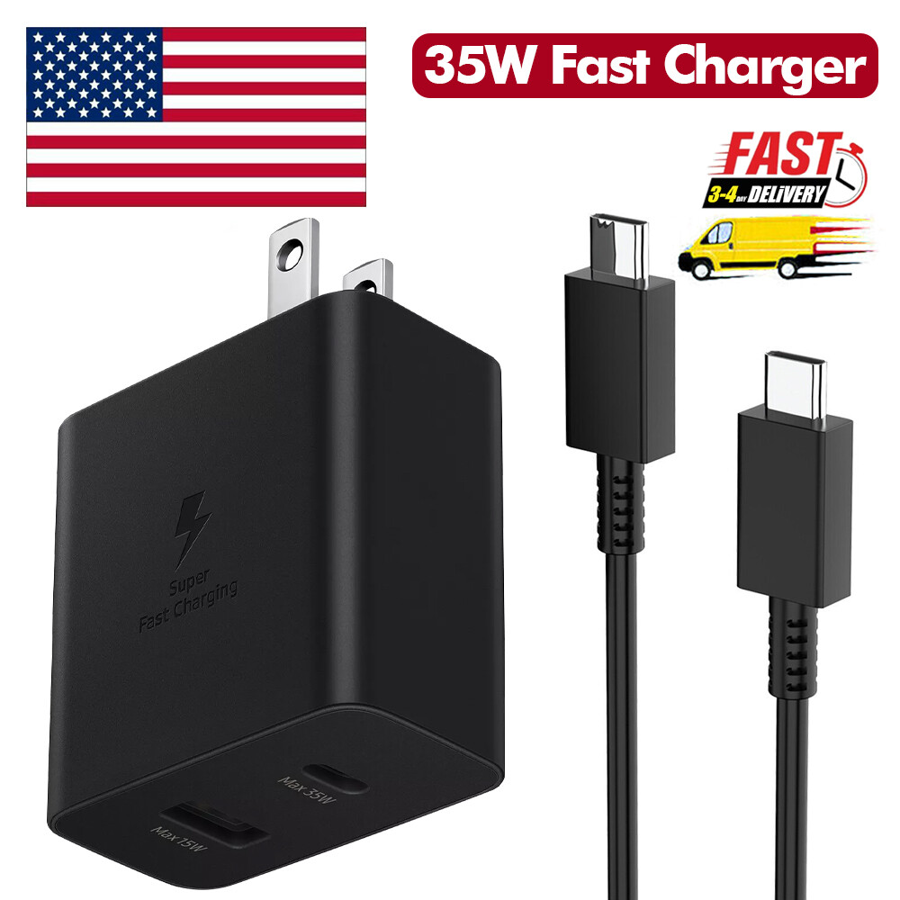 3FT Cable+35W USB-C Super Fast Wall Charger For Samsung Galaxy S21-S23 S24 S25