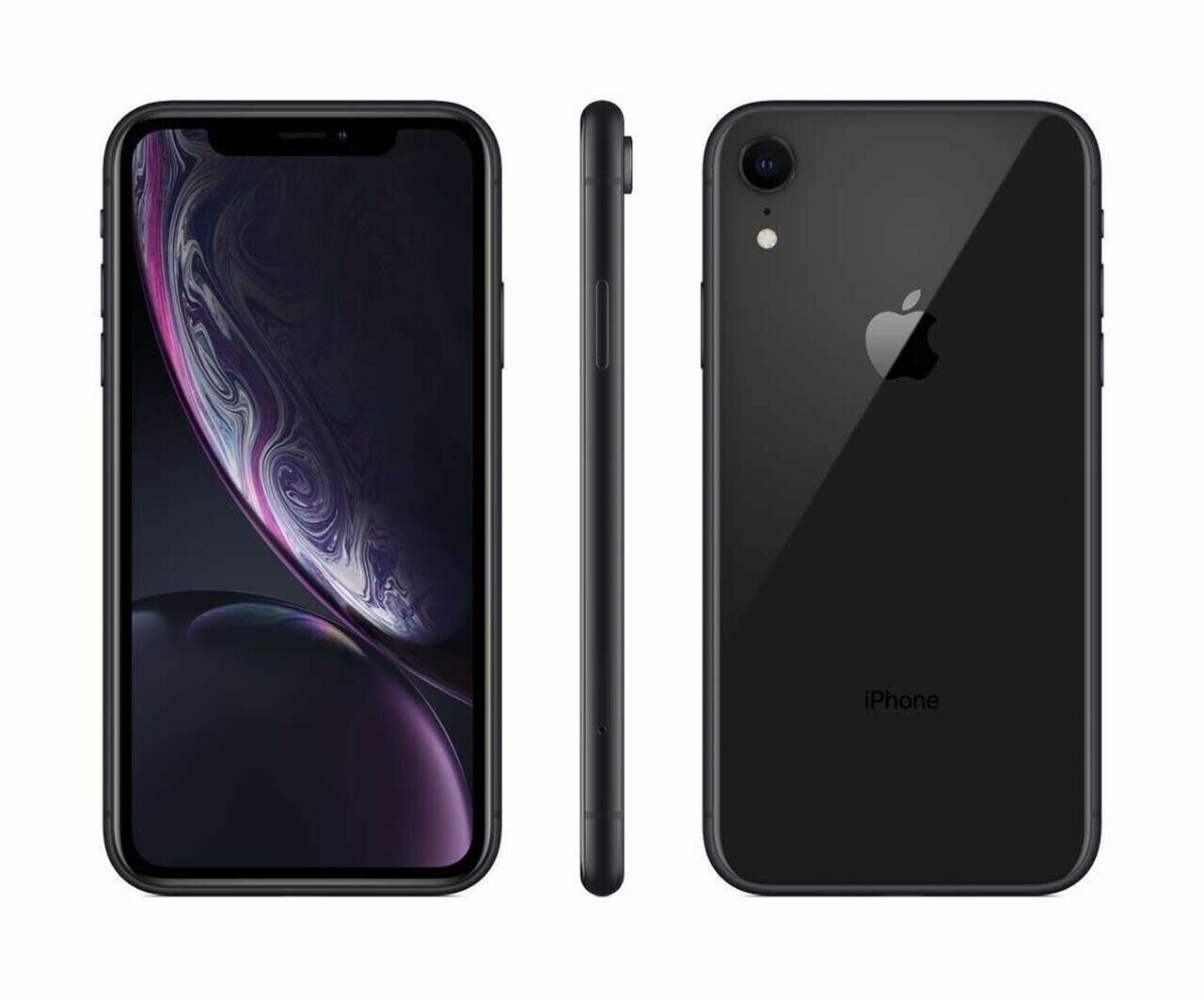 Lot of 2 Apple iPhone XR A1984 64GB Black 6.1″ Unlocked Clean IMEI: Fair