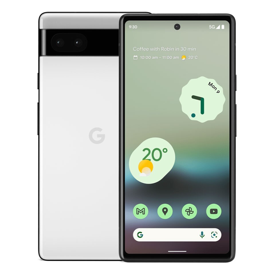 GOOGLE PIXEL 6A 5G 128GB 6.1″ SCREEN CHALK WHITE ANDROID TENSOR MOBILE PHONE