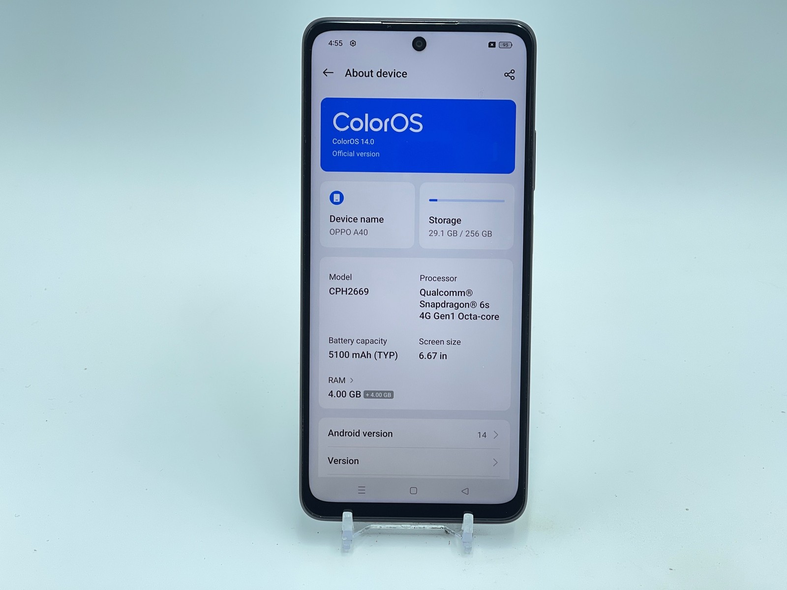 Oppo CPH2669 256GB (Unknown) Burgundy (E-0240)