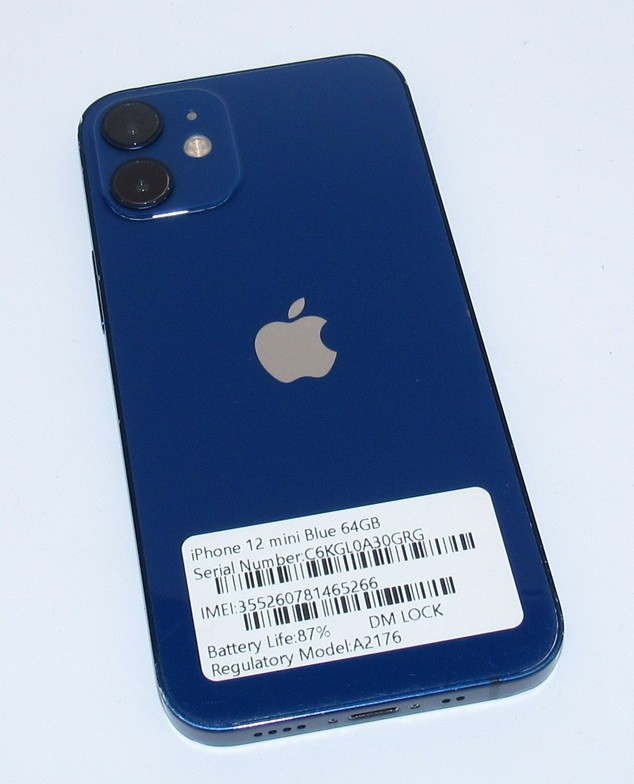 Apple iPhone 12 mini Blue – 64GB — A2176 — Locked To Device Management