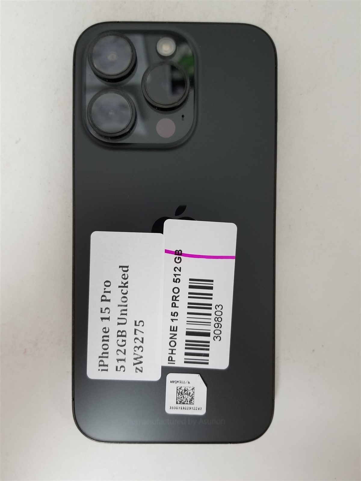 Apple 15 Pro 512GB Back A2848 (Unlocked) Discounted zW3275
