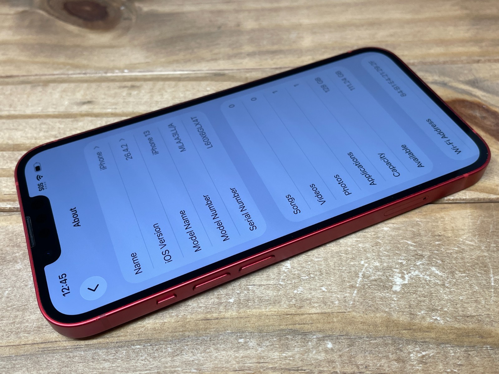 Apple iPhone 13 – 128 GB – RED (Factory Unlocked) A2482 – Great Cond – 81% Bat