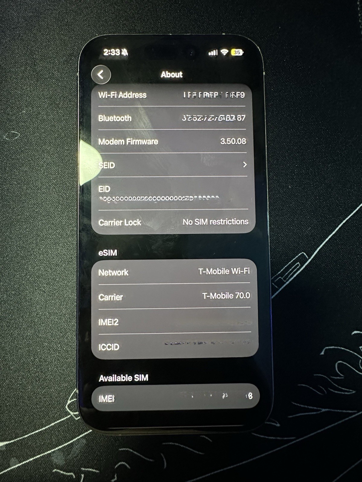 Apple iPhone 15 Pro 128GB Gray Factory Unlocked Grade A- Condition