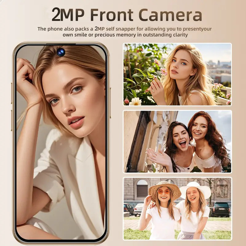 W&O 4.5-inch Mini Cell Phone Smartphone Android Cheap Phone G25 Pro (Orange)