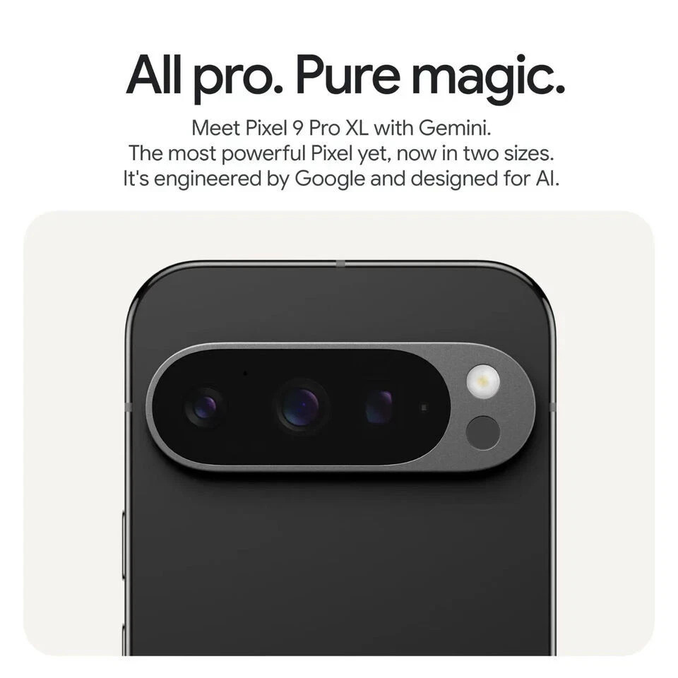 Google Pixel 9 Pro XL Google Tensor G4 6.8″ OLED NFC 16GB 128GB/256GB New Sealed