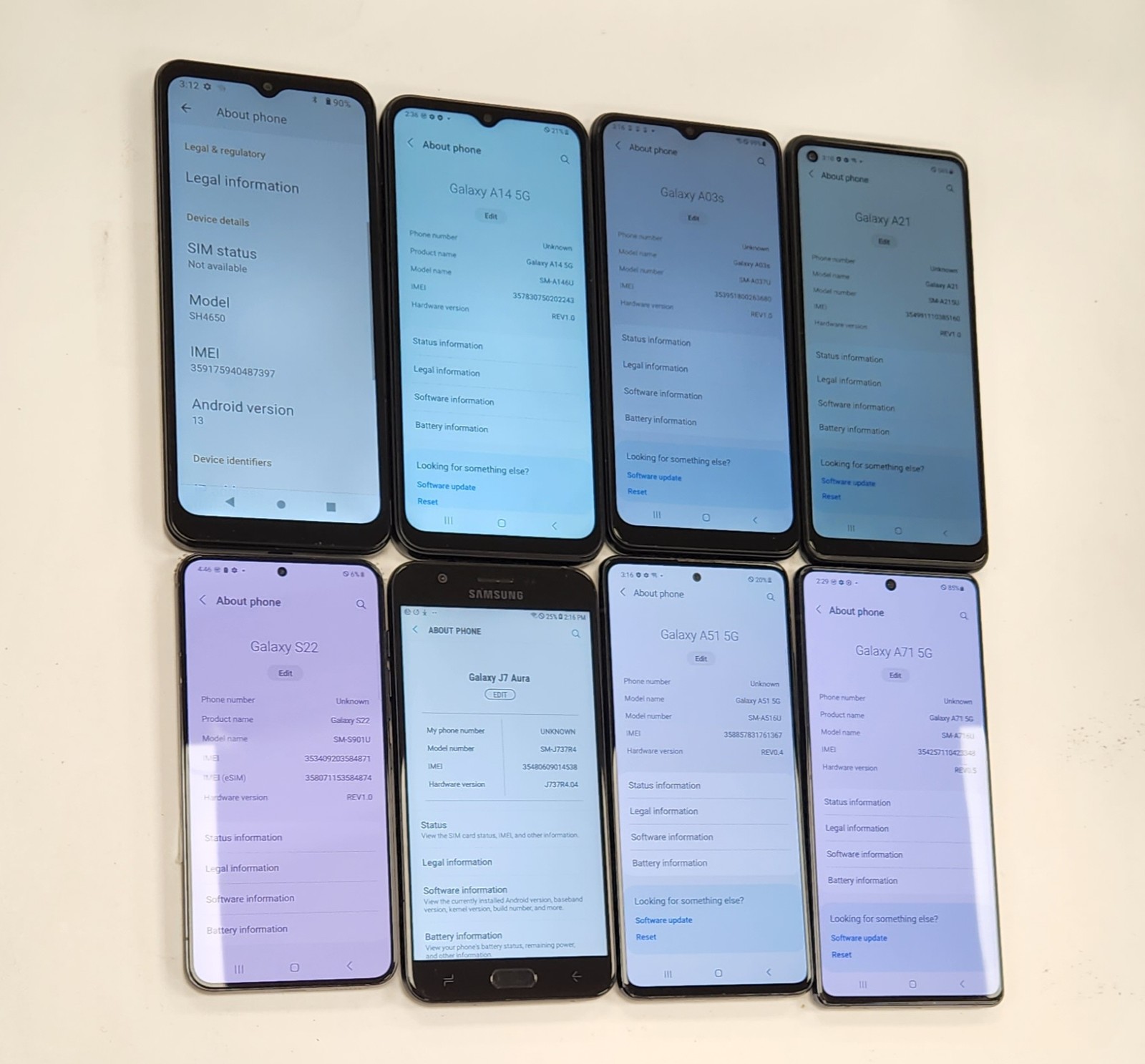Lot of 8 Mixed Phones Locked to US Cellular *Read*