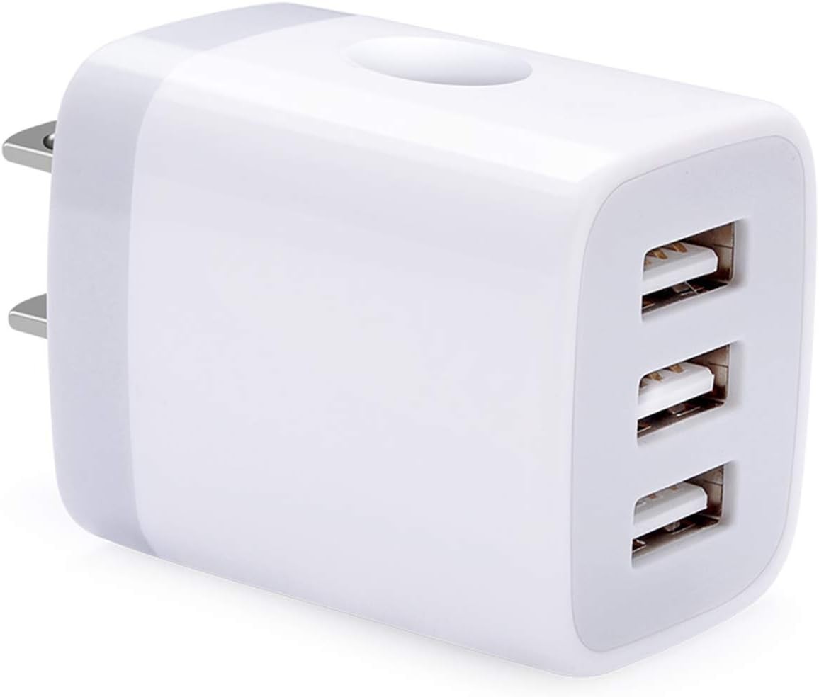 3 Pack 3.1A USB Wall Charger Fast Adapter for Samsung Galaxy S26, iPhone 17 Pro