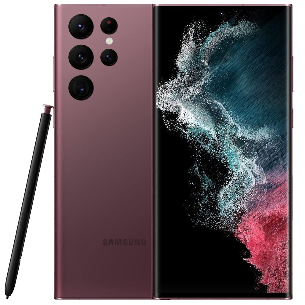 Open Box Samsung Galaxy S22 Ultra 5G SM-S908U1 512G Unlocked OPEN BOX Burgundy