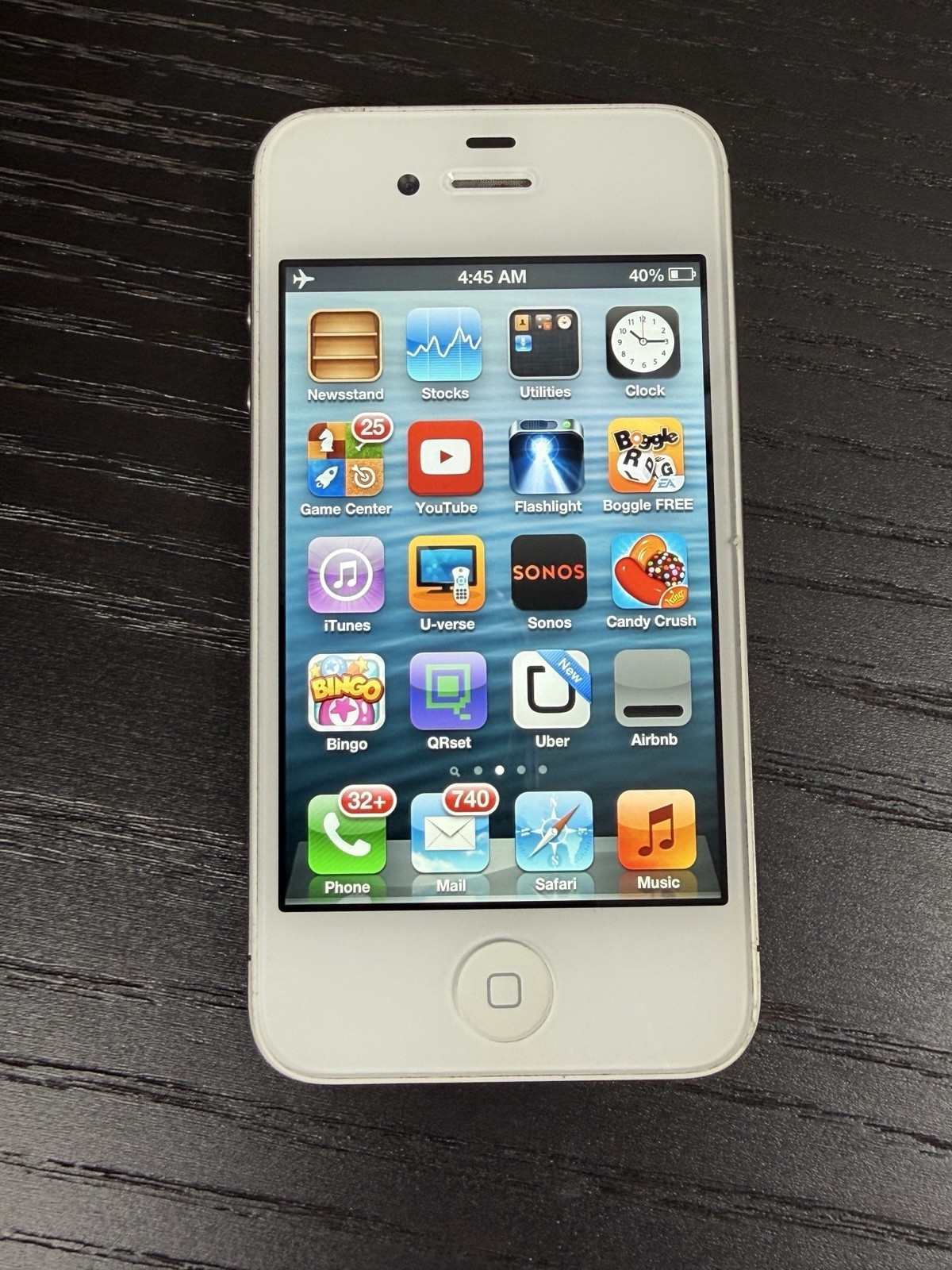 RARE Apple iPhone 4s 16GB White A1387 IOS 6.1.3 Verizon Grade B