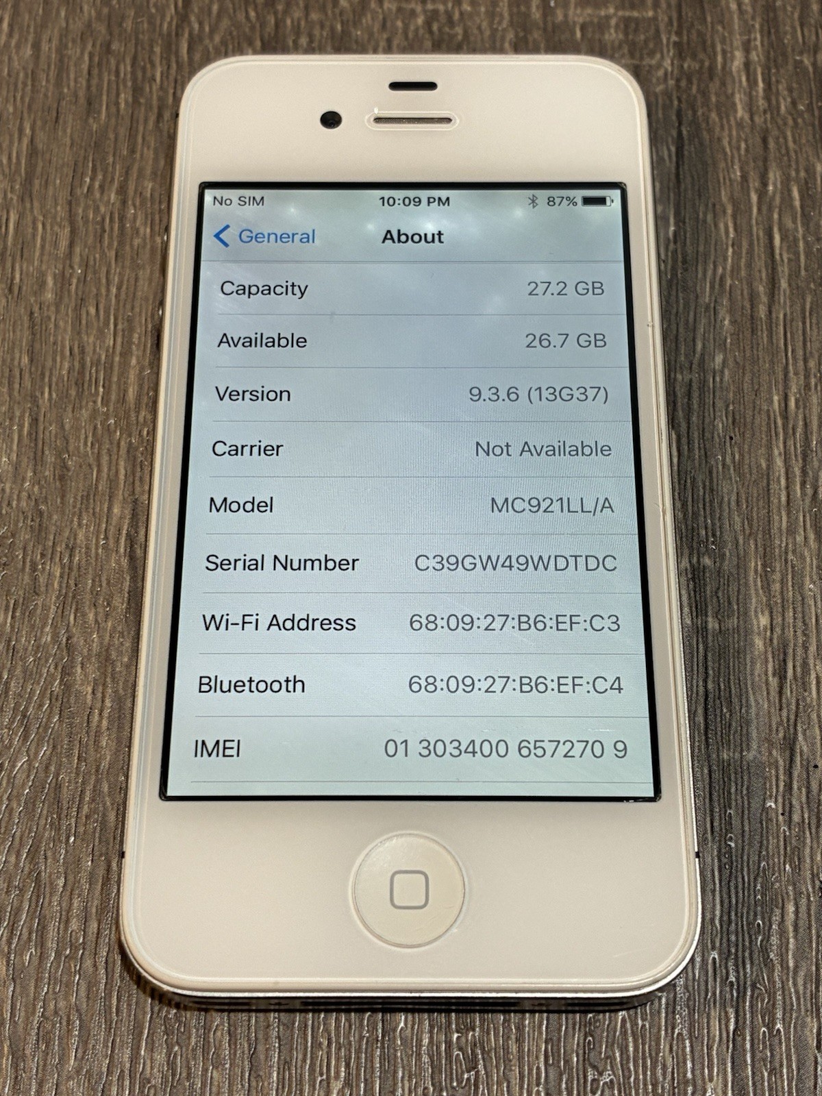 Apple iPhone 4s – 32 GB – White (AT&T) READ DESCRIPTION!!