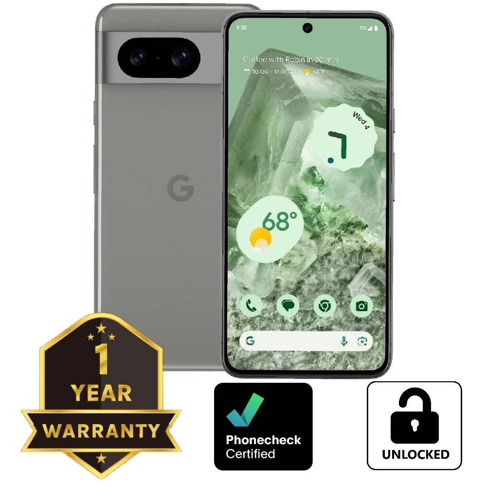 Google Pixel 8 – 128 GB – Hazel (Unlocked) Smartphone – Very Good