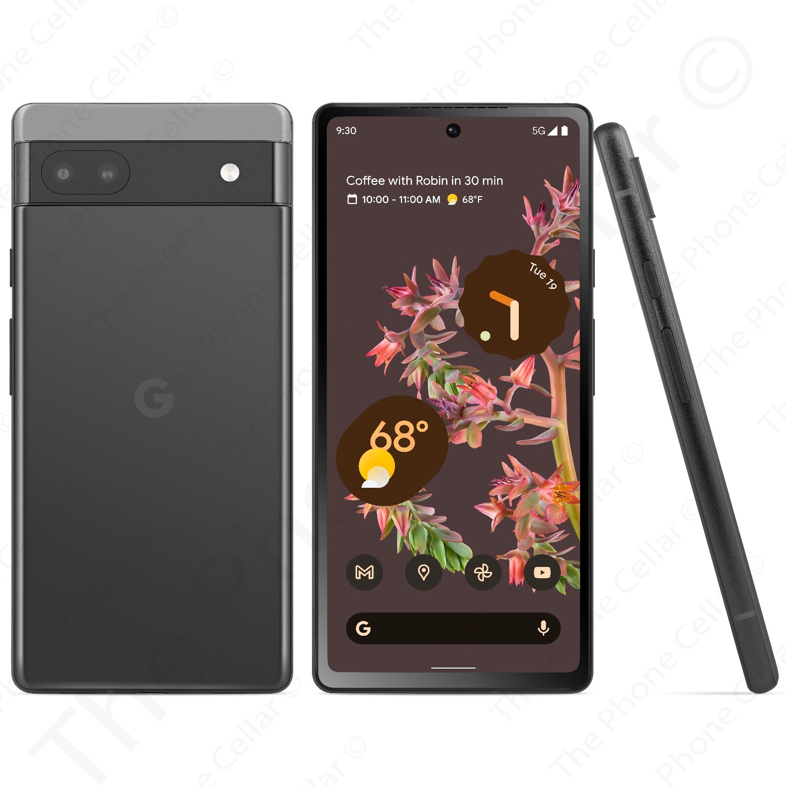 Google Pixel 6a 128GB Unlocked GA03327US 6.1″ FHD+ NFC 5G LTE Dual SIM Charcoal