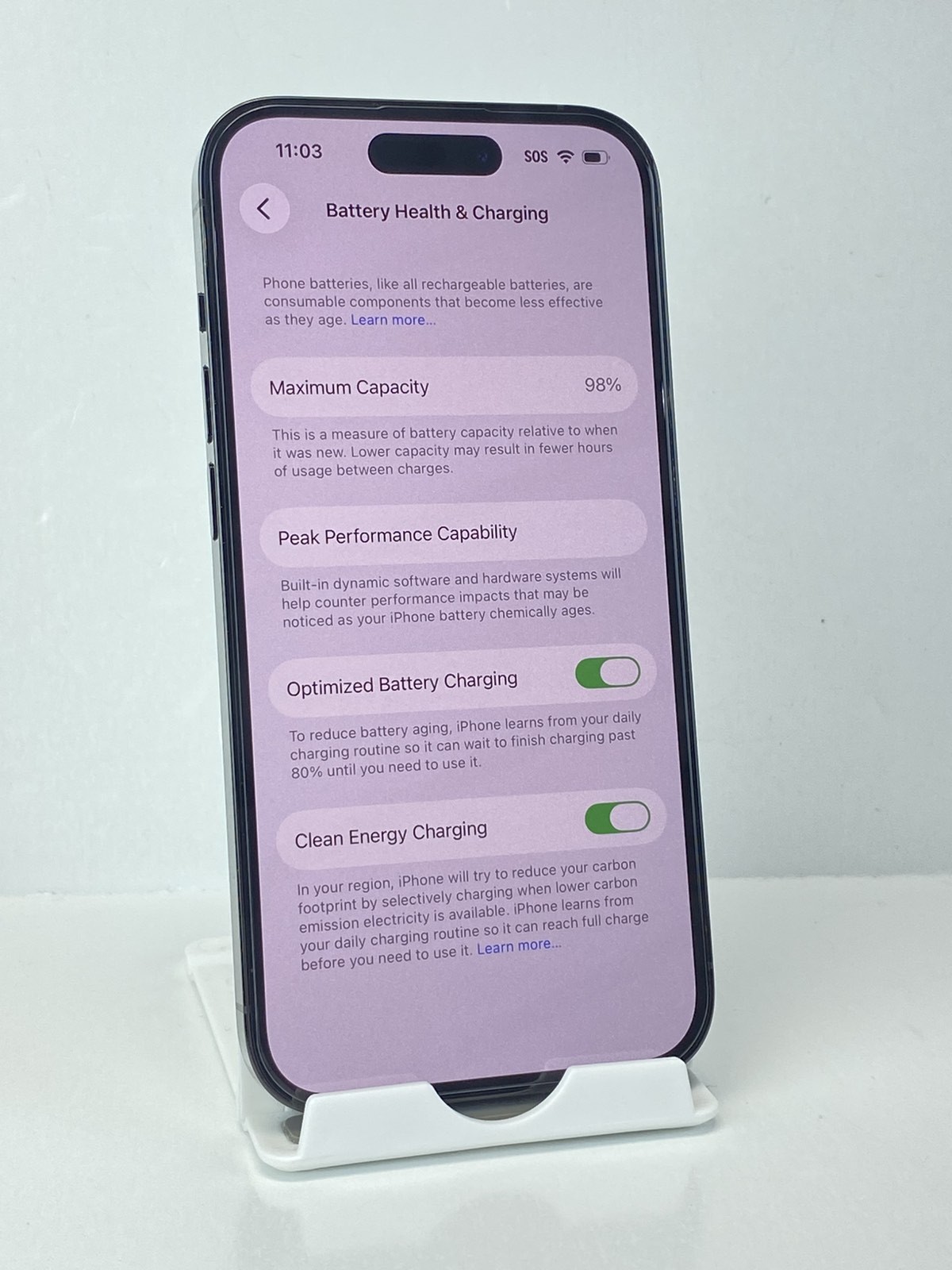 Apple iPhone 14 Pro A2650 1TB Black Factory Unlocked 98% battery health