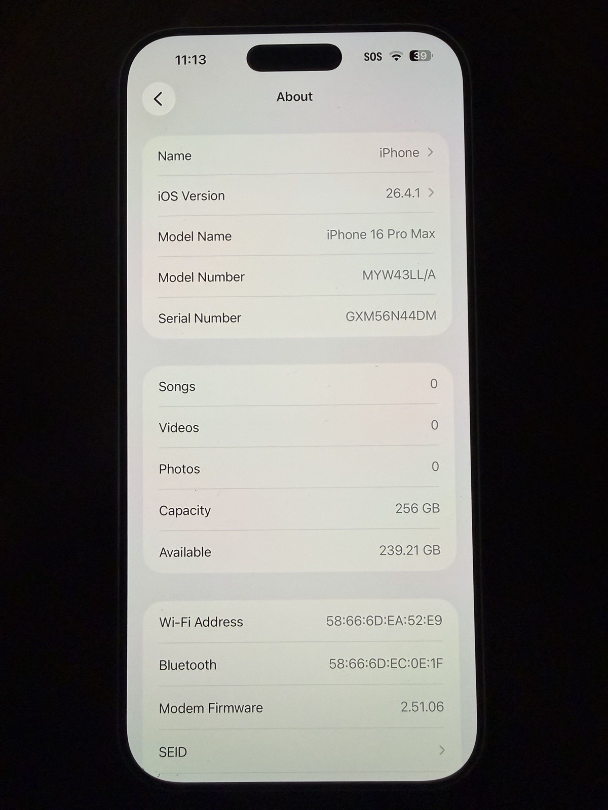 iphone 16 pro max 256gb unlocked excellent