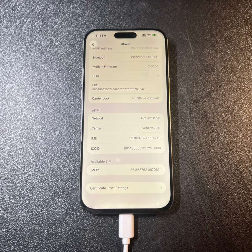 Apple iPhone 16 Pro Max – 256 GB – Natural Titanium (Unlocked) – PARTS ONLY/READ
