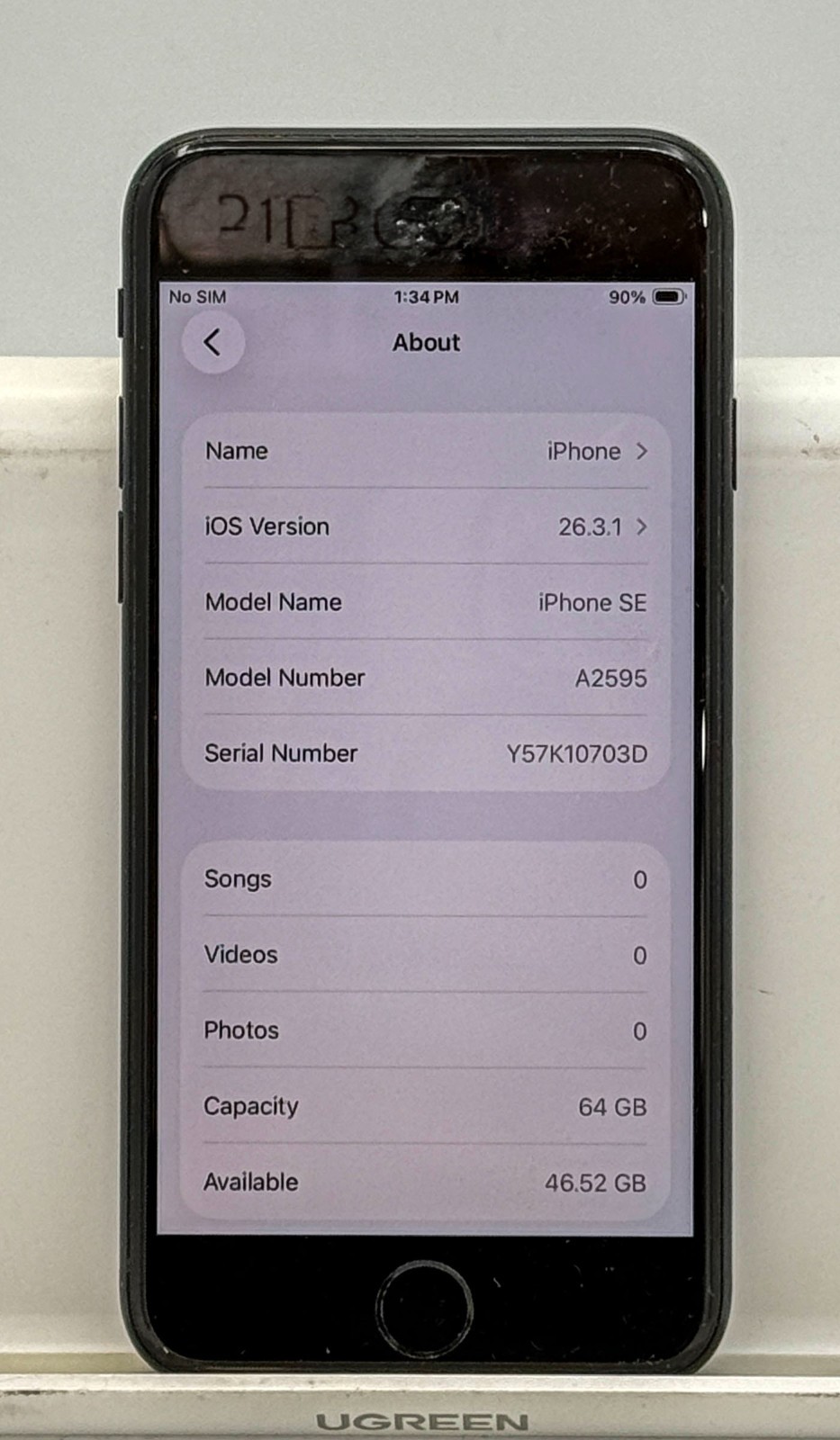 Apple iPhone SE A2595 64GB – No SIM restrictions BH: 85%