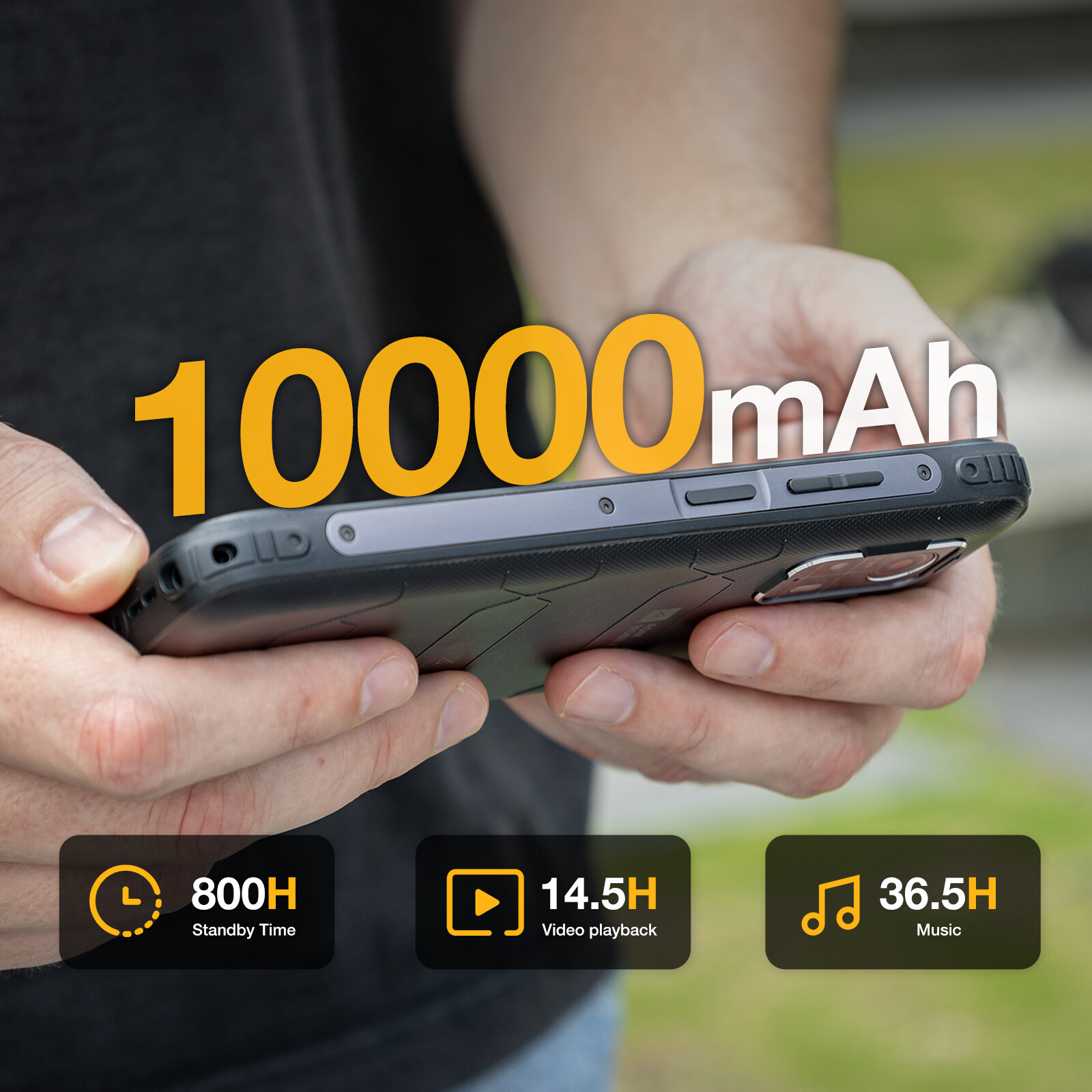 AGM H Max Rugged Smartphone 10000mAh Android14 4GB+128GB 6.56” Dual SIM NFC US