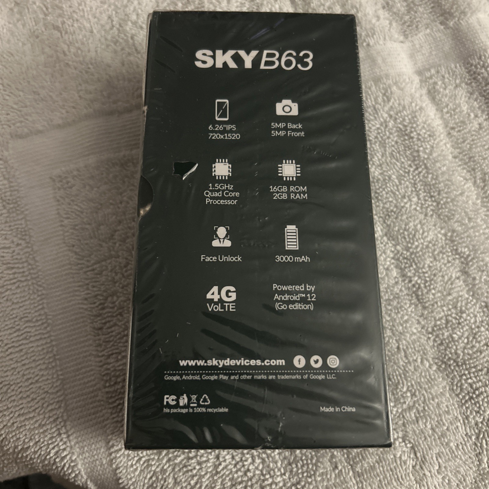 Sky Devices B63,Grey, 4G, 16GB Storage Phone
