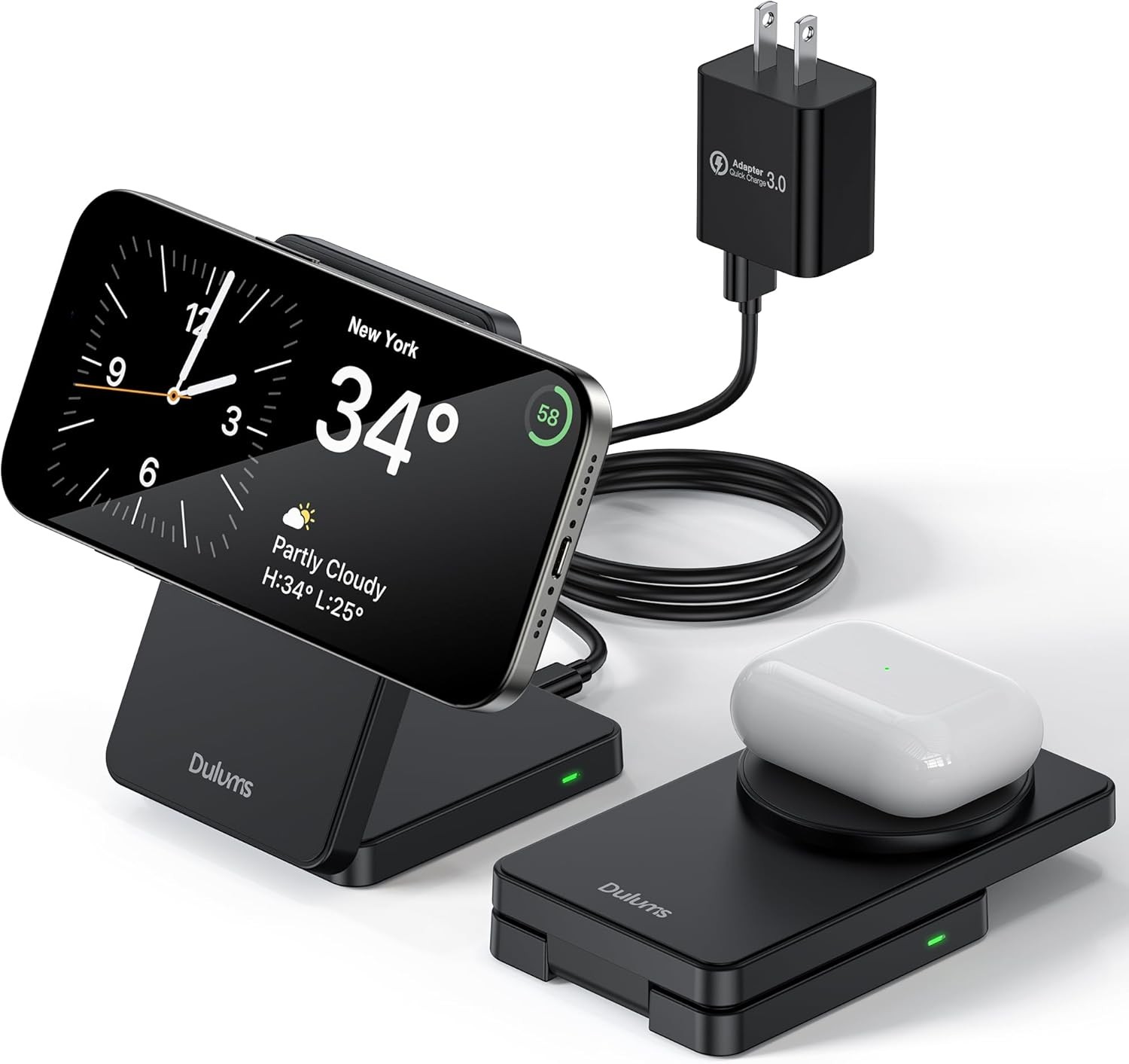 15W Wireless Fast Charger Stand for iPhone 17/16 Series