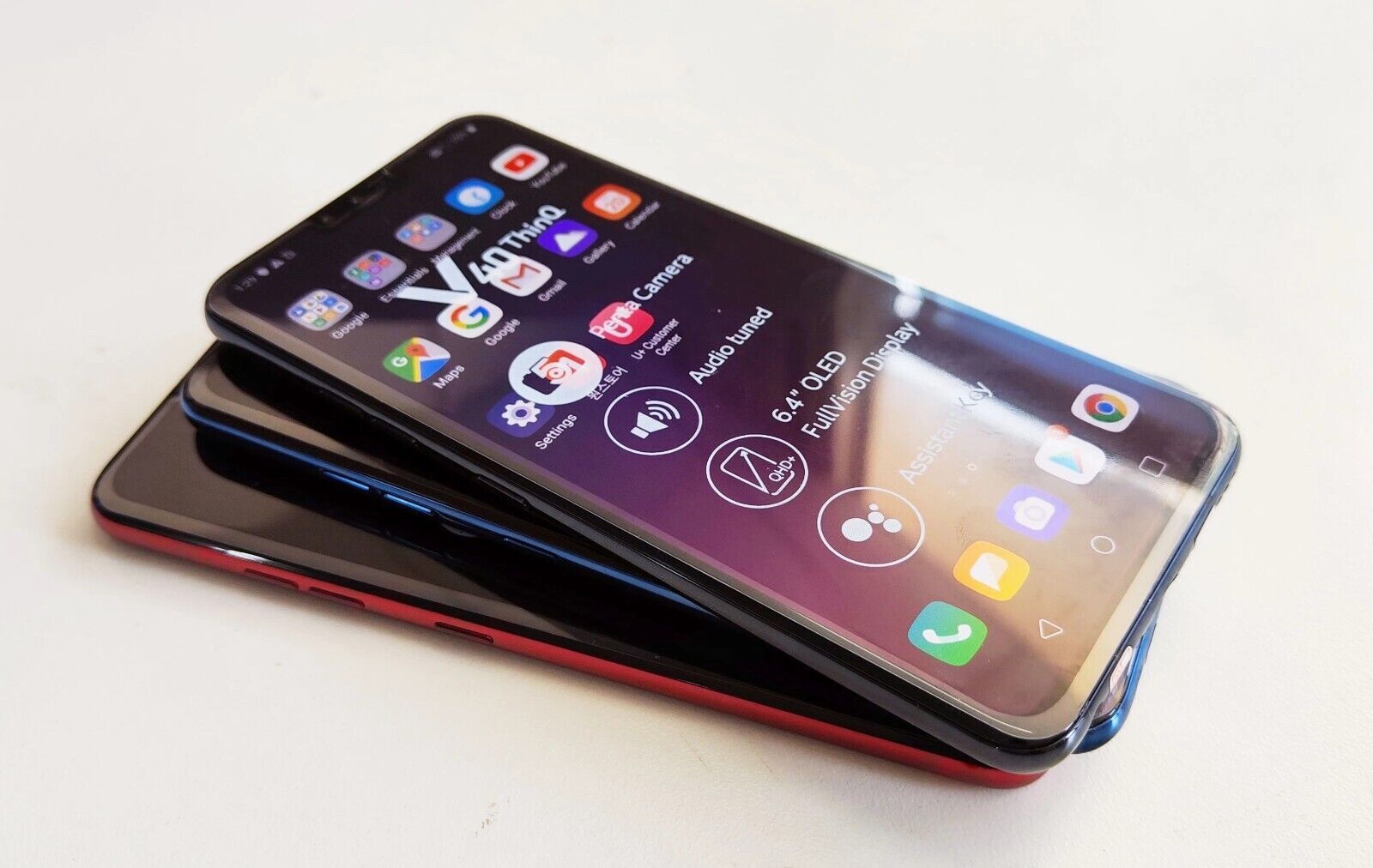 Original LG V40 ThinQ V405UA 64GB V409N V405EBW 128GB Unlocked 4G Smartphone