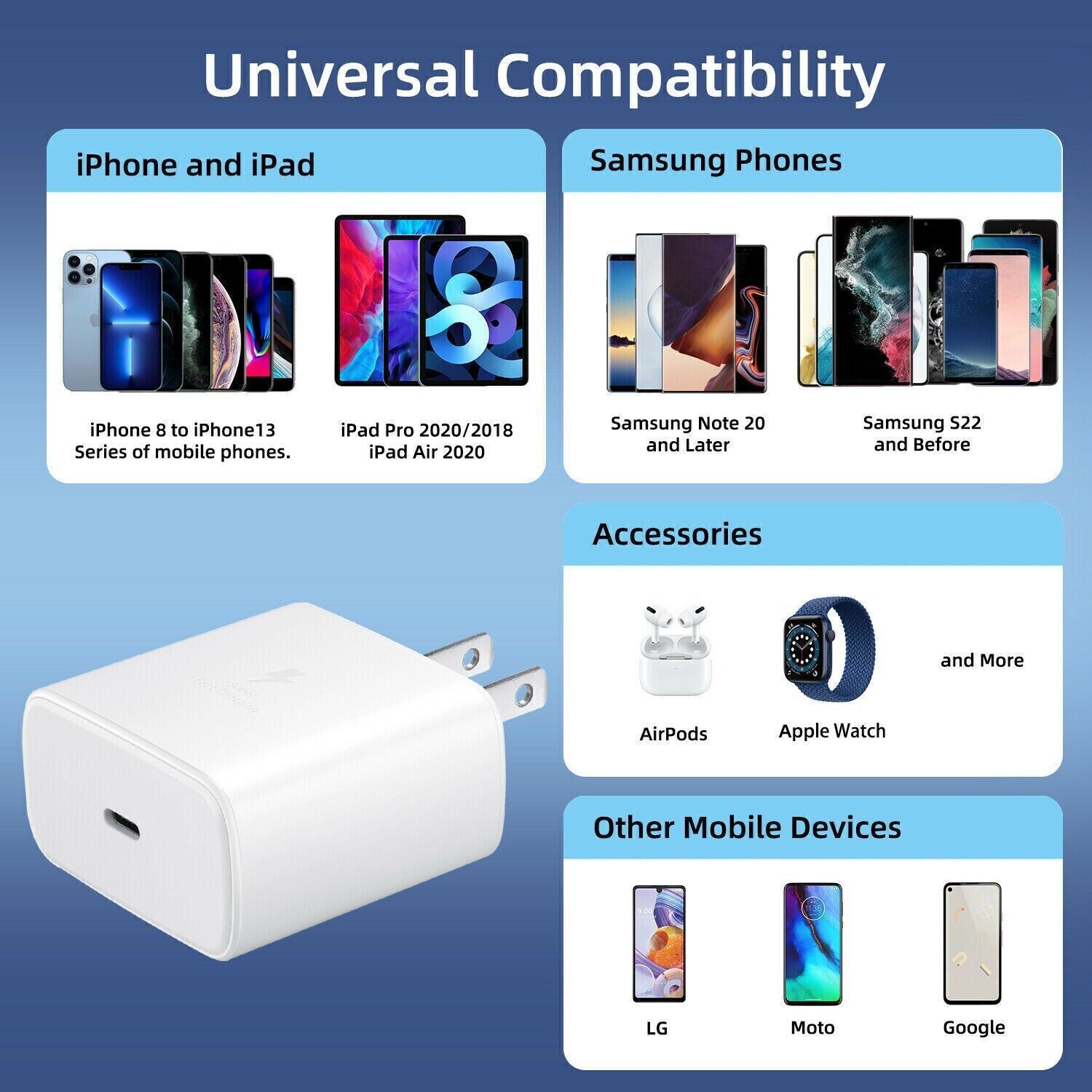 35W Type Usb-c Super Fast Wall Charger 3FT Charging Cable Fit Samsung Galaxy S23