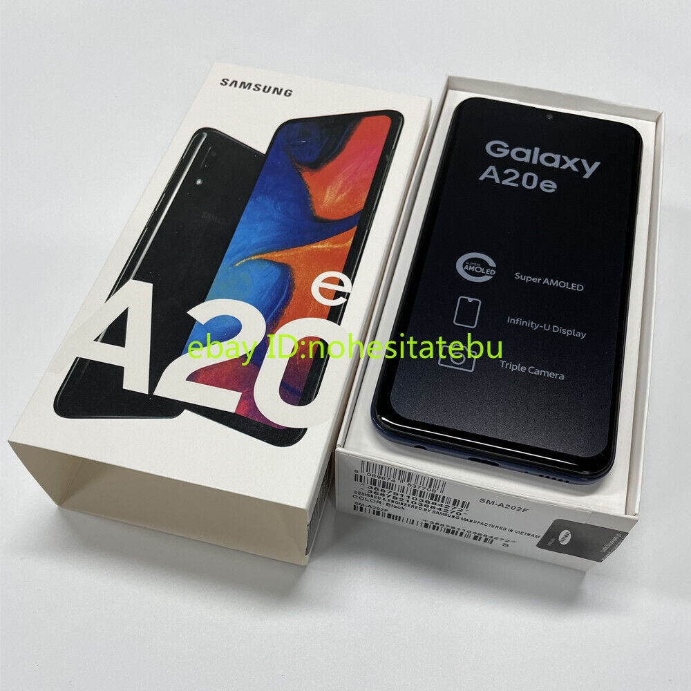 Unlocked Samsung Galaxy A20e A202F/DS 32GB+3GB Dual SIM Multicolor New Sealed