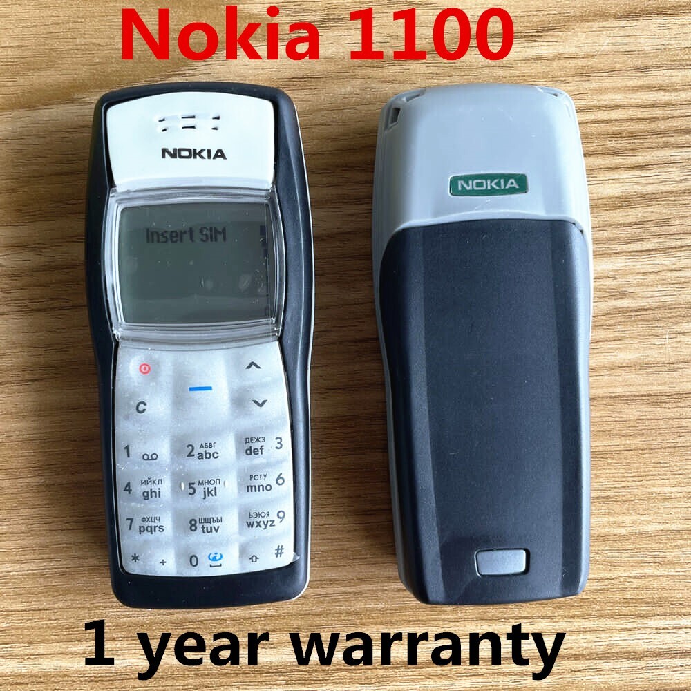 Original Nokia 1100 2G GSM 900/1800 Unlocked Classic Phone 1 Year WARRANTY