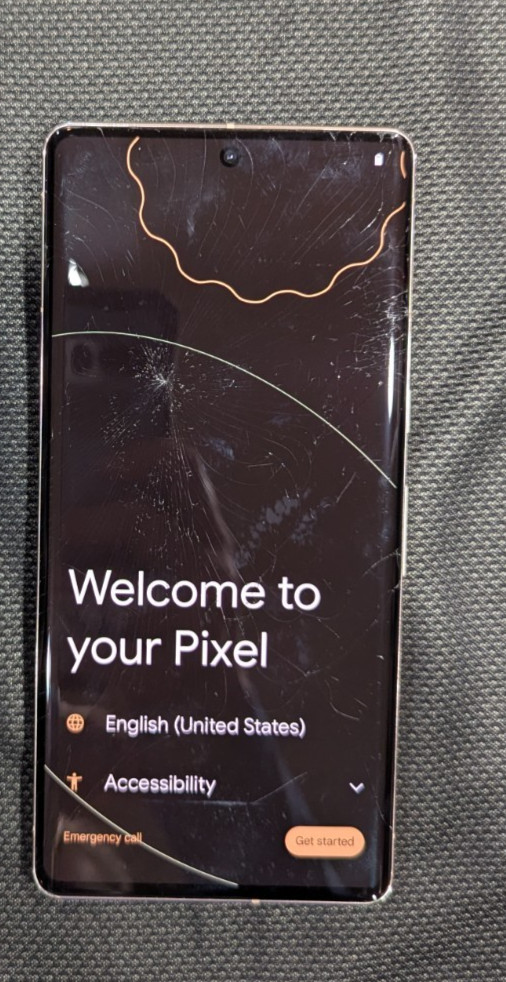 Google Pixel 7 Pro – 128 GB – Hazel- Cracked Screen