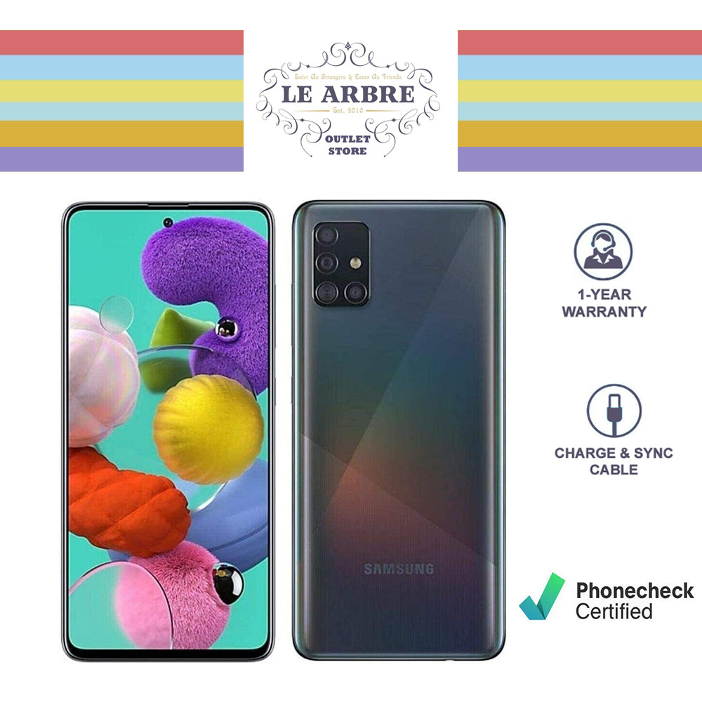 UNUSED Factory Unlocked Samsung Galaxy A51 128GB Black – NO RETAIL BOX