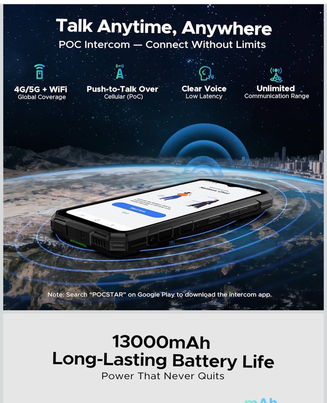DOOGEE Fire 7 Pro Rugged Smartphone 5G 8GB RAM 256GB 13000mAh 64MP 20MP 16MP