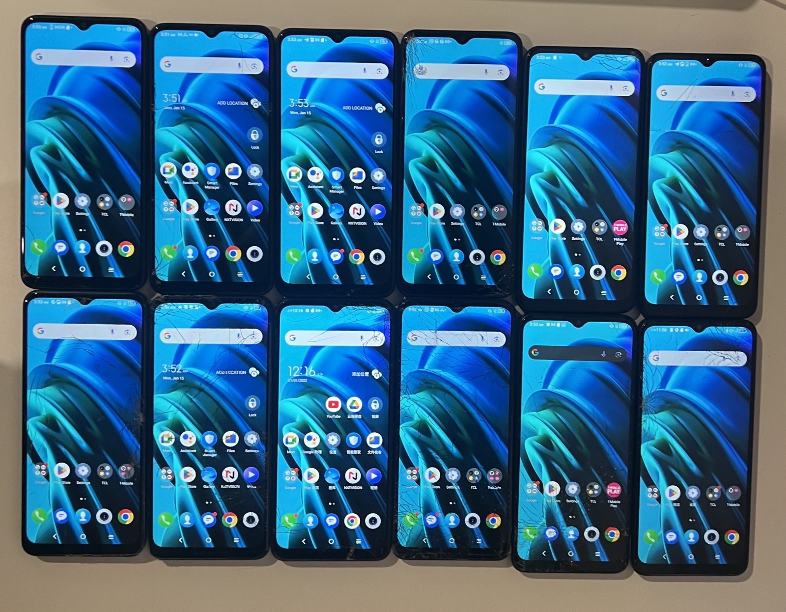 (Lot of 10) TCL 30 XE 5G (T767W) 64GB (GSM Unlocked) (MetroPCS) – CRACKED