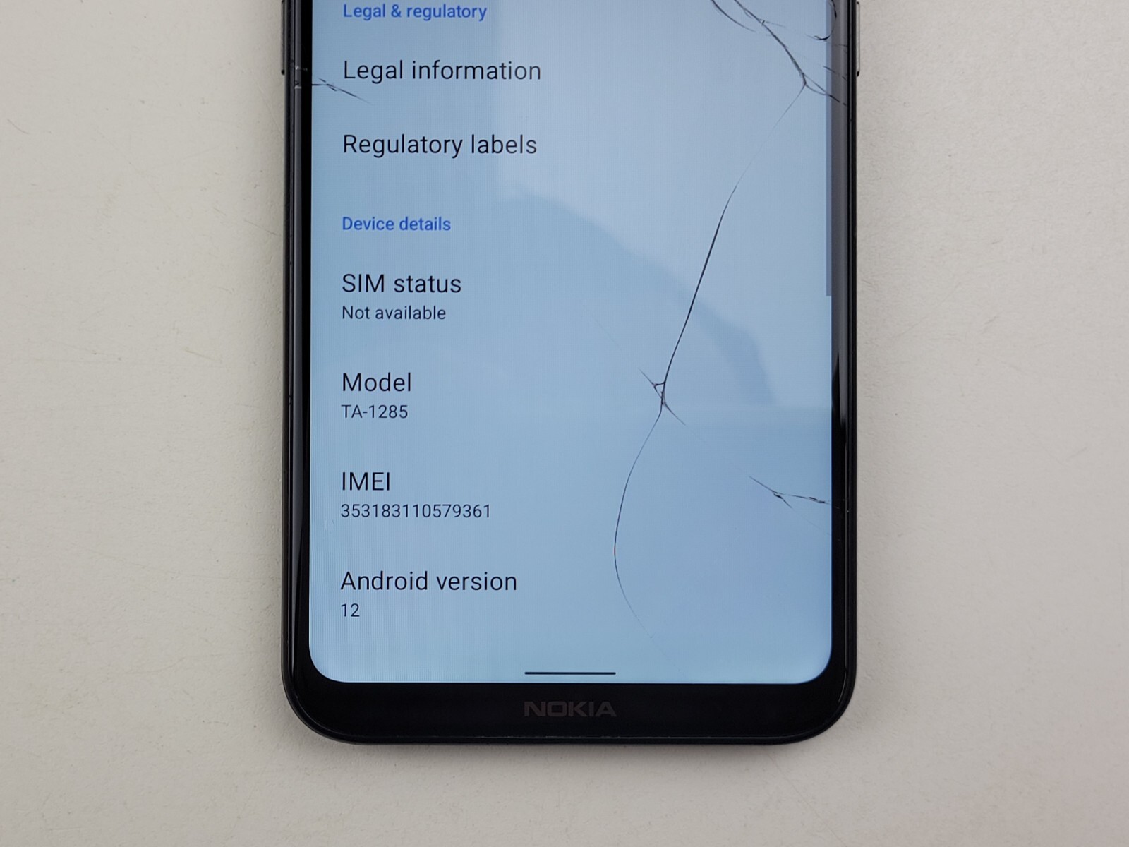 Nokia 3.4 (TA-1285) 64GB – Charcoal (GSM Unlocked) Smartphone – CRACKED – J5228
