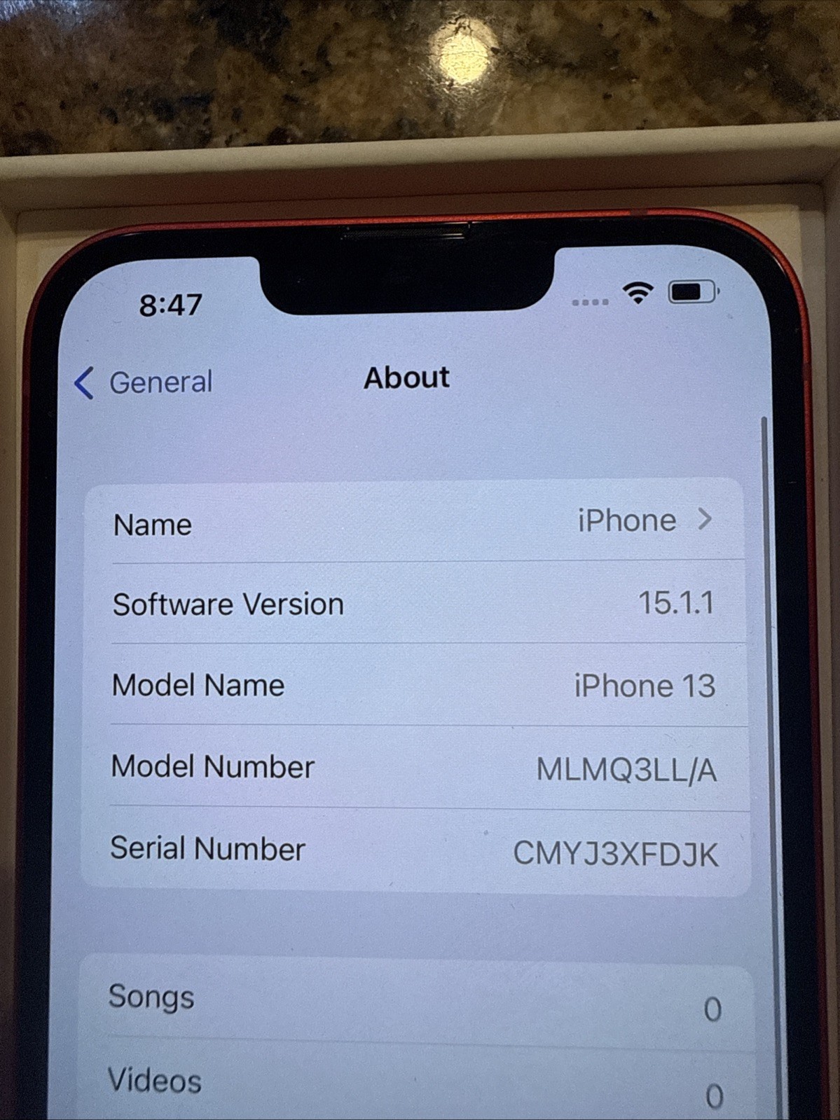 Apple iPhone 13 128gb For Cricket Wireless Only Product Red Color A2482
