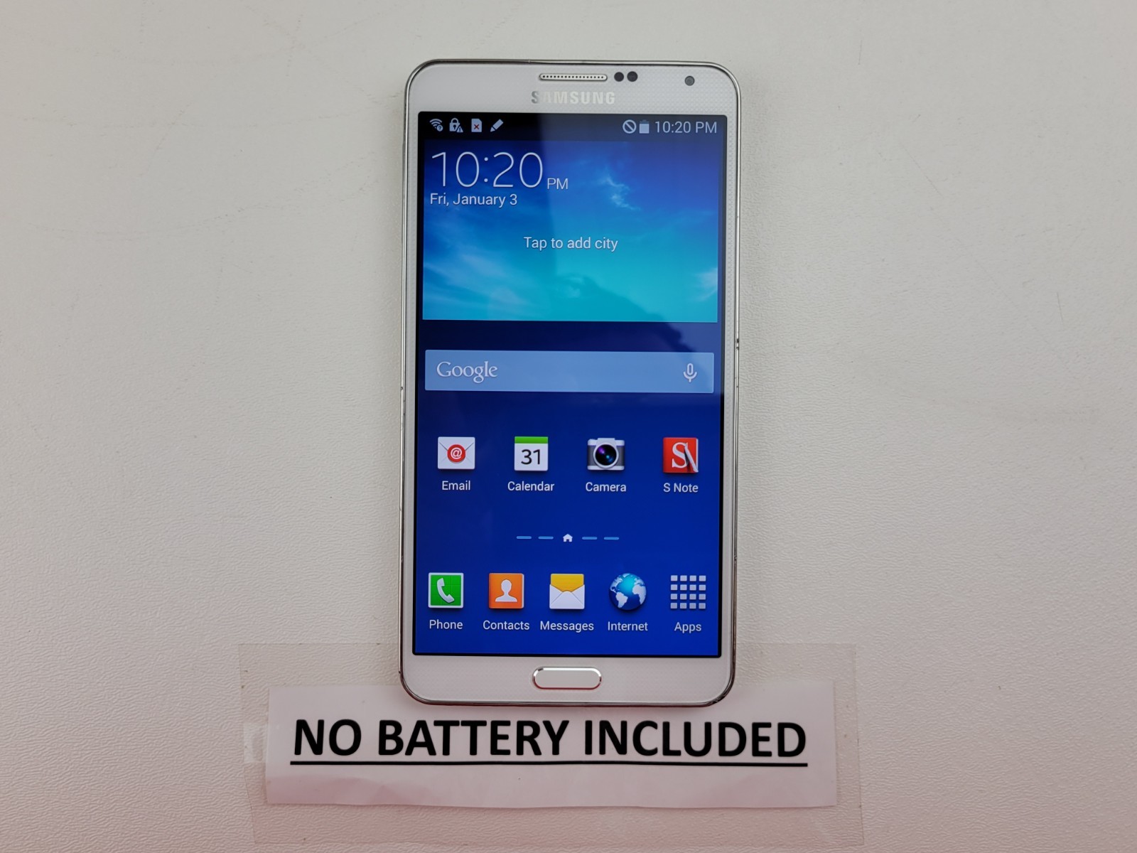 Samsung Galaxy Note 3 (SM-N900V) 32GB – White (GSM Unlocked) Smartphone – H3669