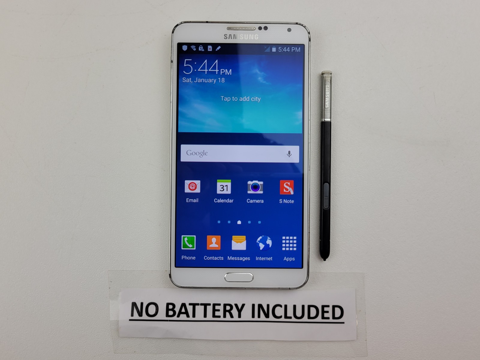 Samsung Galaxy Note 3 (SM-N900V) 32GB – White (GSM Unlocked) Smartphone – H3715