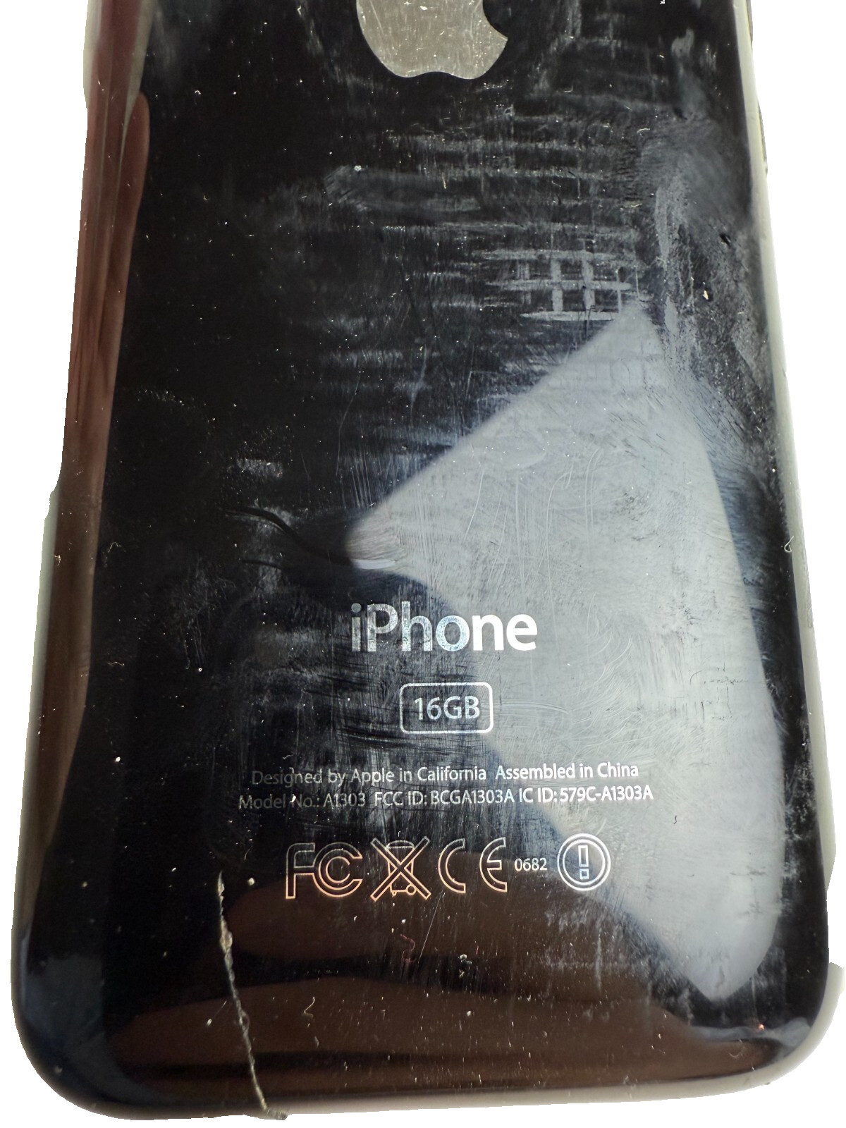 Apple iPhone 3GS 16GB Black (AT&T) A1303 (GSM) Fast Ship Good Used Back Picture