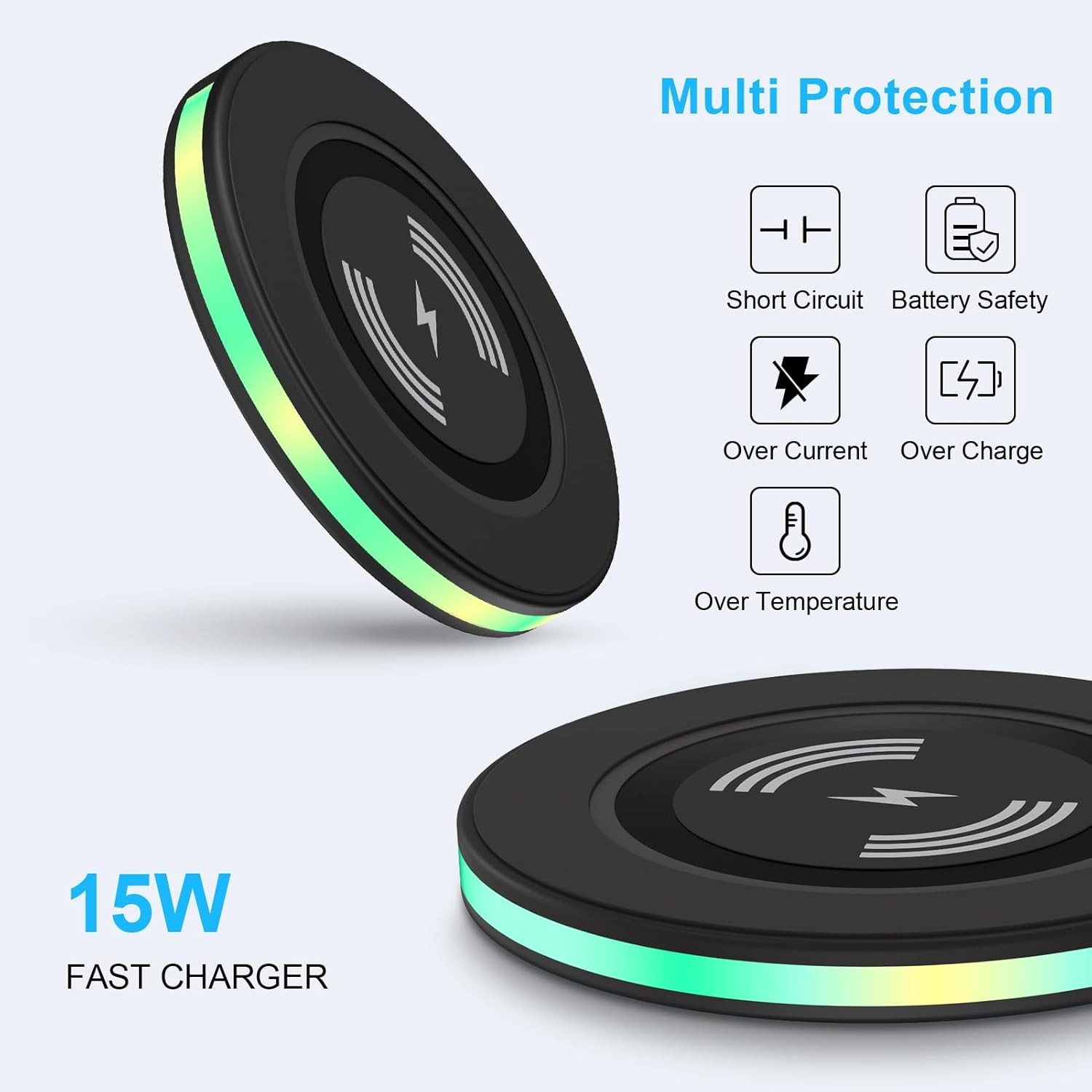Wireless Fast Charger Pad for Samsung Galaxy S26 S25 Ultra S25 S24 S23 S22 S21