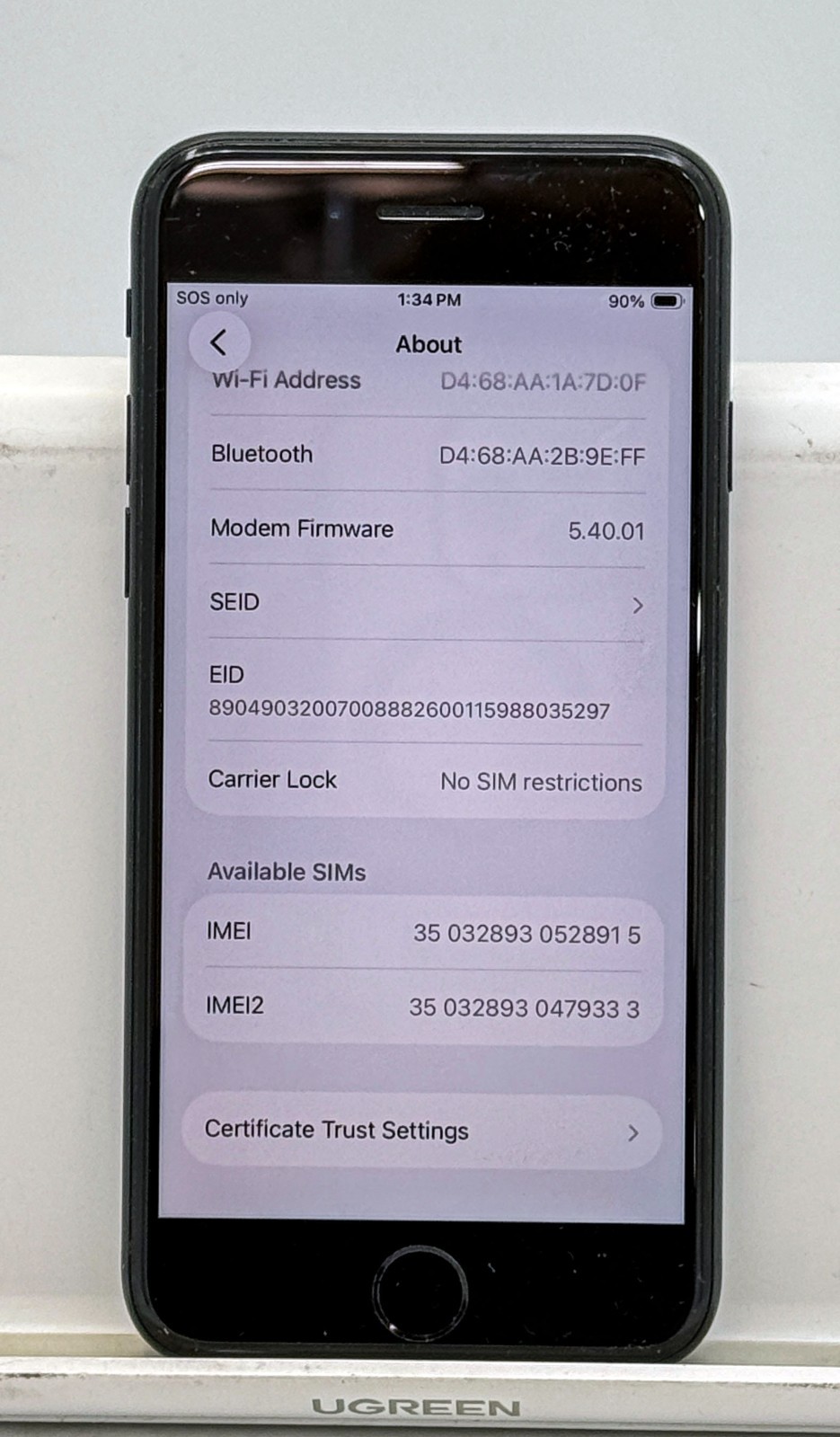 Apple iPhone SE A2595 64GB – No SIM restrictions BH: 85%