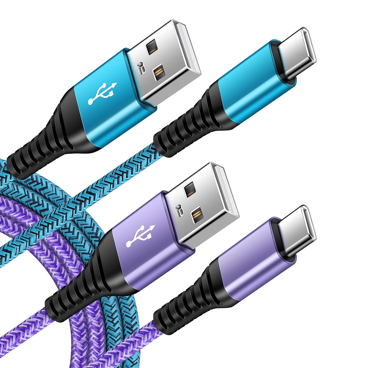 6FT USB Type-C Charger Cable 2-Pack for Fast Charging Samsung Galaxy & Google Pi