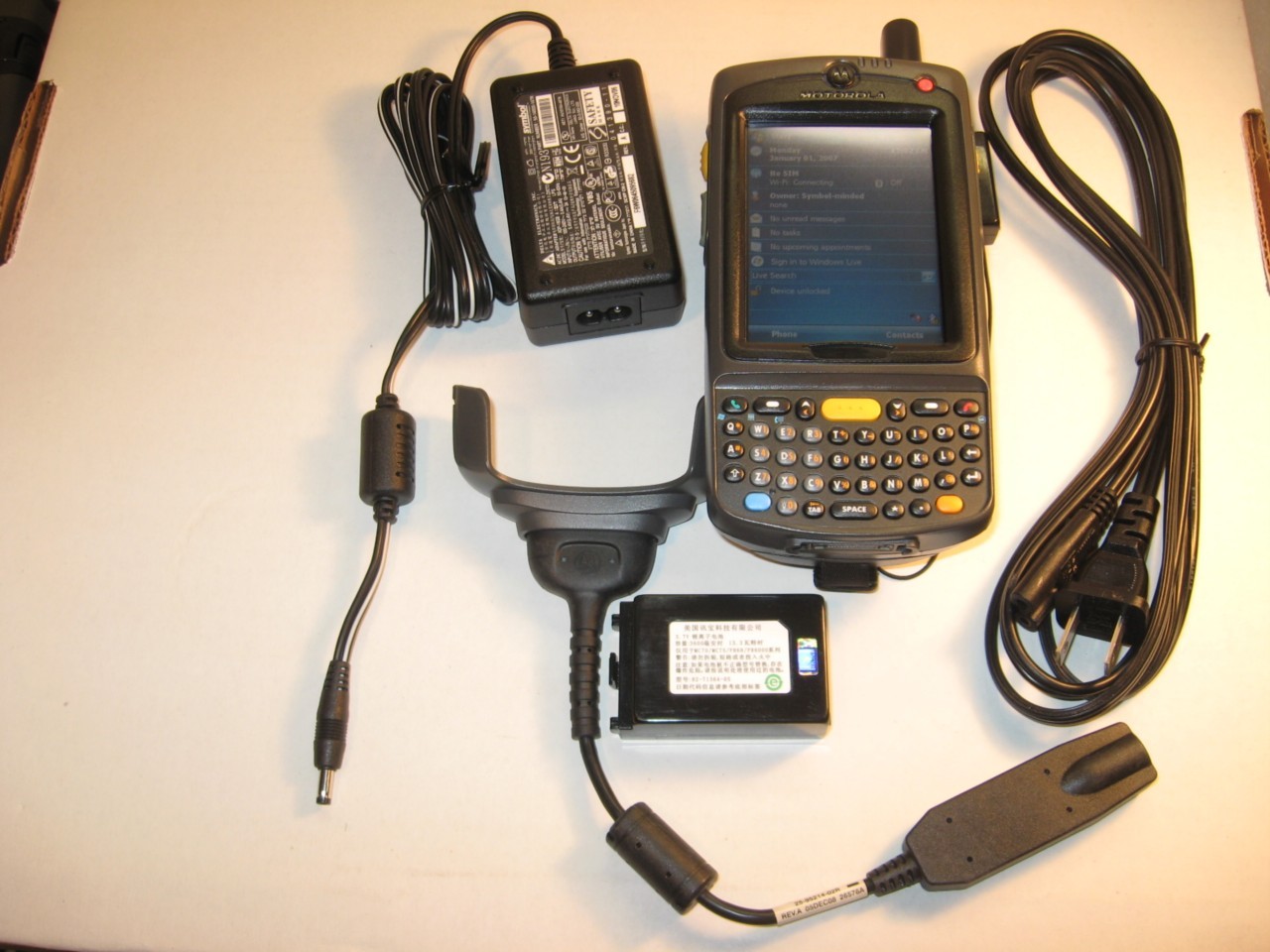 SYMBOL MOTOROLA MC7596-PYCSKQWA9WR 1D BARCODE SCANNER GSM CELLULAR QWERTY CAMERA