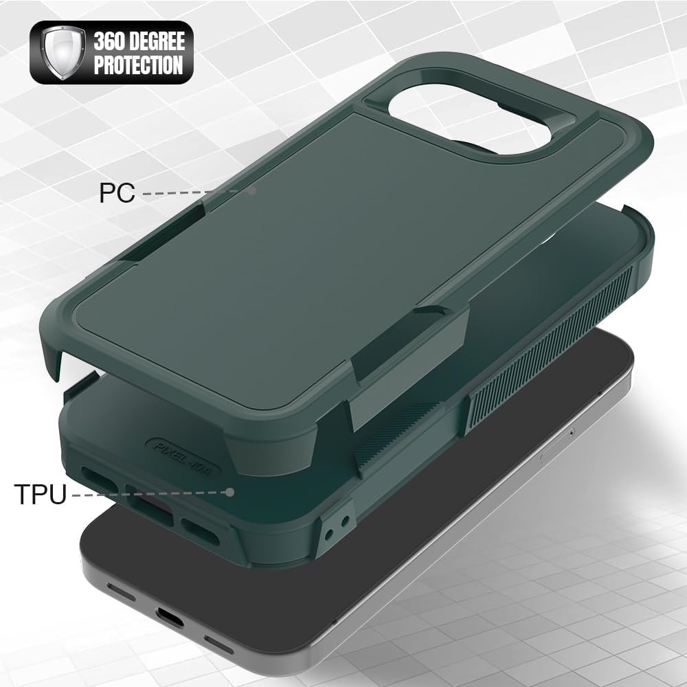 Google Pixel 10A Case, Military Grade Drop Tested with HD Screen Protector, Rugg
