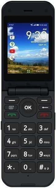 AT&T Cingular Flex 4G LTE Flip Phone ATTEA211101, 4GB, Charcoal, Carrier…