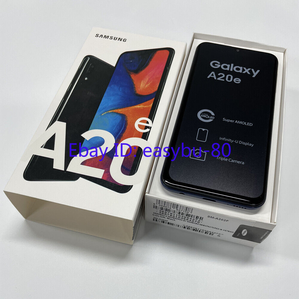 Unlocked Samsung Galaxy A20e A202F/DS 32GB+3GB Dual SIM Multicolor New Sealed