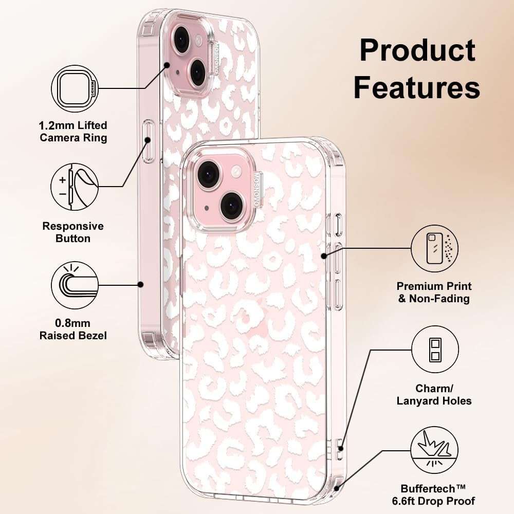 1. For iPhone 15 Case – Buffertech 6.6ft Military-Grade Drop Protection Clear TP