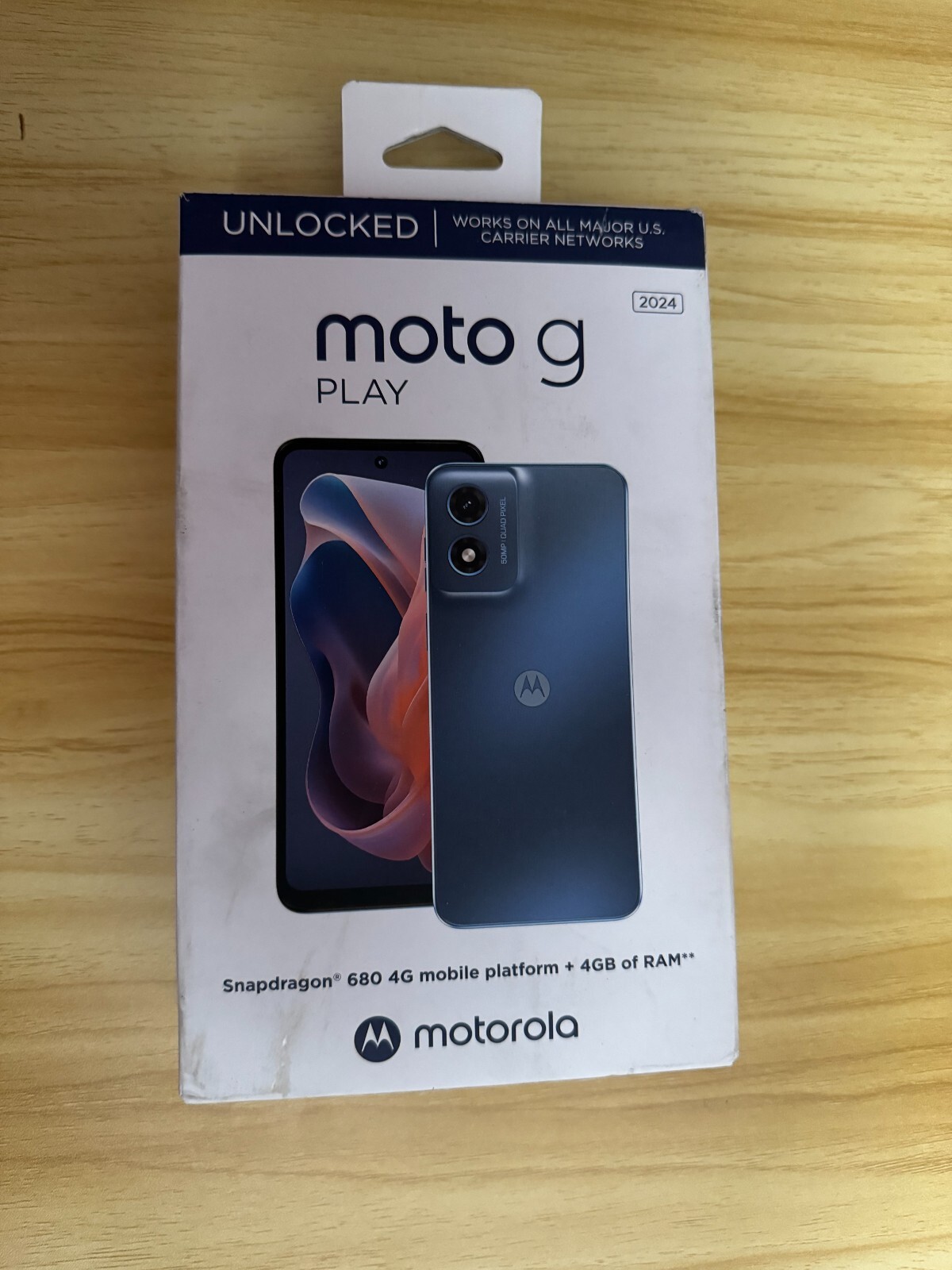 Factory Unlocked Motorola Moto G Play 2024 XT2413-2 Blue 4/64GB Memory